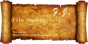 Filo Jagelló névjegykártya